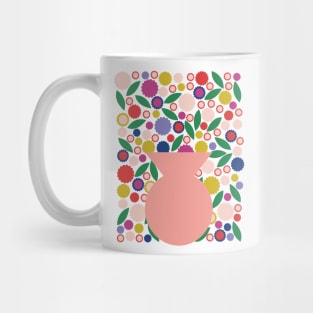 Summer colorful flowers in a jar for happy people Mug